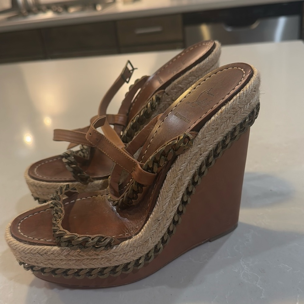 Christian louboutin espadrilles wedges